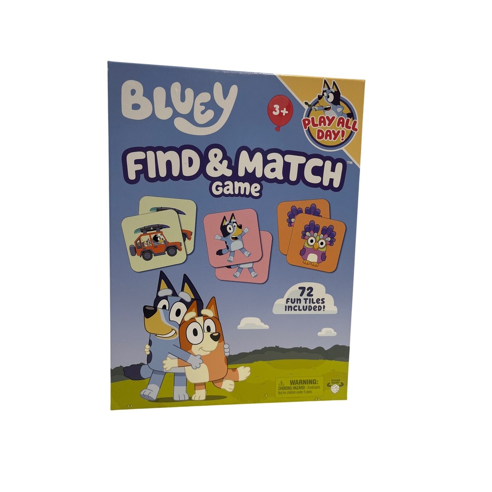 Bluey Find and Match Game 72 Fun Tiles Kids Ages‎ 3 Play All Day